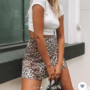 Princess Polly cheetah skirt
